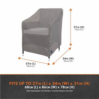 Image showing  Garrison Patio Chair Cover, Waterproof, 27 in.L x 34 in.W x 31 in.H, Granite, 3004