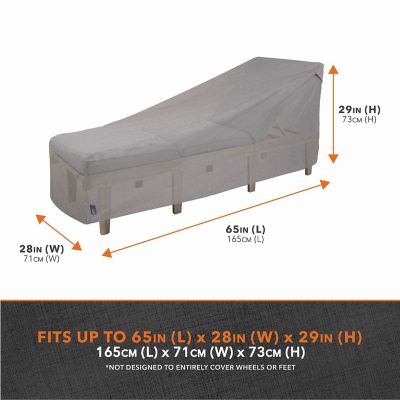 Image showing  Garrison Patio Chaise Lounge Cover, Waterproof, 65 in.L x 28 in.W x 29 in.H, Granite, 3006