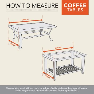 Image showing  Garrison Patio Ottoman/Coffee Table/Fire Pit Cover, Waterproof, 48 in.L x 25 in.W x 18 in.H, Granite, 3002