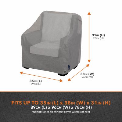 Image showing  Garrison Waterproof Patio Lounge/Club Chair Cover, 35 in. x 38 in. x 31 in., Heather Gray, 3009