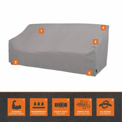 Image showing  Garrison Waterproof Patio Loveseat Cover, 82.5 in. x 38 in. x 38.25 in., Heather Gray, 3008