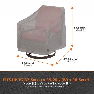 Image showing  Garrison Patio Swivel Lounge Chair Cover, Waterproof, 37.5 in.L x 39.25 in.W x 38.5 in.H, Granite, 2997