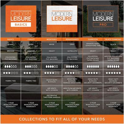 Image showing  Garrison Stackable & High Back Chair Cover, Waterproof, 27 in. x 27 in. x 49 in., Granite