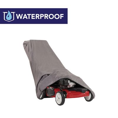 Modern Leisure Garrison Waterproof Lawn Mower Cover, 75 in. x 25.5 in. x 23 in., Heather Gray, 3044