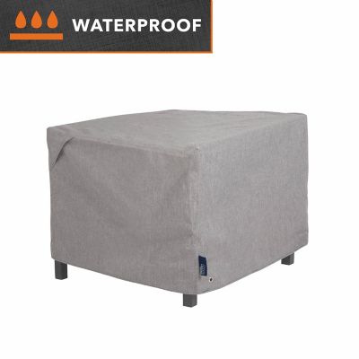 Modern Leisure Garrison Square Fire Pit Table Cover, Waterproof, 42 in. x 22 in., Heather Gray, 3011