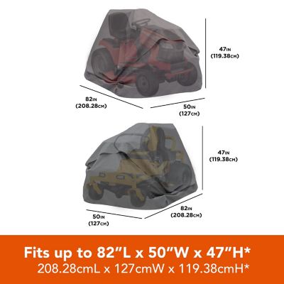 Image showing  Garrison Zero-Turn & Riding Lawnmower Cover, Waterproof, Decks Up to 62 in., 82 in. x 50 in. x 47 in., Granite