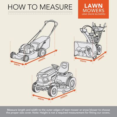 Image showing  Garrison Zero-Turn & Riding Lawnmower Cover, Waterproof, Decks Up to 62 in., 82 in. x 50 in. x 47 in., Granite