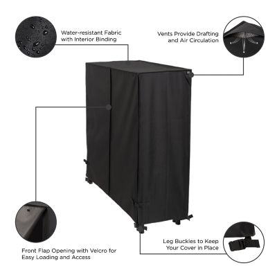 Image showing  4 ft. Monterey Log Rack Cover, 48 in. L x 24 in. W x 42 in. H, Black