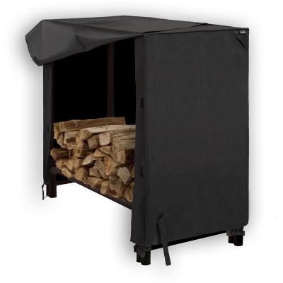 Image showing  4 ft. Monterey Log Rack Cover, 48 in. L x 24 in. W x 42 in. H, Black
