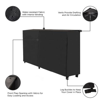 Image showing  8 ft. Monterey Log Rack Cover, 96 in. L x 24 in. W x 42 in. H, Black