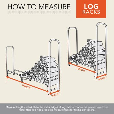 Image showing  8 ft. Monterey Log Rack Cover, 96 in. L x 24 in. W x 42 in. H, Black