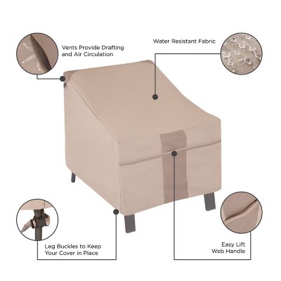Image showing 7 th Modern Leisure Monterey Patio Lounge Chair Cover, 35 in. x 38 in. x 31 in., Beige