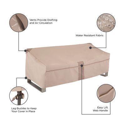 Image showing 5 th Modern Leisure Monterey Patio Loveseat Cover, 82.5 in. x 38 in. x 38.25 in., Beige