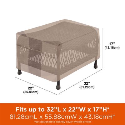 Image showing  Monterey Patio Ottoman/Coffee Table/Fire Pit Cover, 32 in. x 22 in. x 17 in., Beige