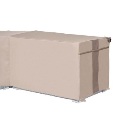Image showing  Monterey Patio Sectional Lounge Set Cover, V-Shaped, 100 in.L x 33.5 in.W x 31 in.H, Beige, 3031