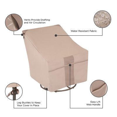 Image showing 5 th Modern Leisure Monterey Patio Swivel Lounge Chair Cover, 37.5 in. x 39.25 in. x 38.5 in., Beige