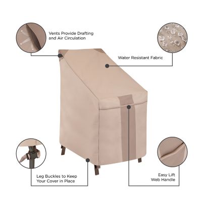 Image showing  Monterey Stackable Patio Chair Cover, 25.5 in. x 35.5 in. x 45 in., Beige