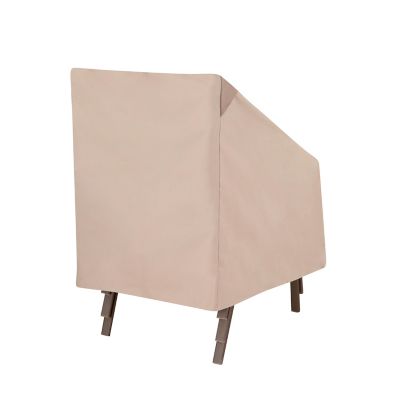 Image showing 10 th Modern Leisure Monterey Stackable Patio Chair Cover, 25.5 in. x 35.5 in. x 45 in., Beige