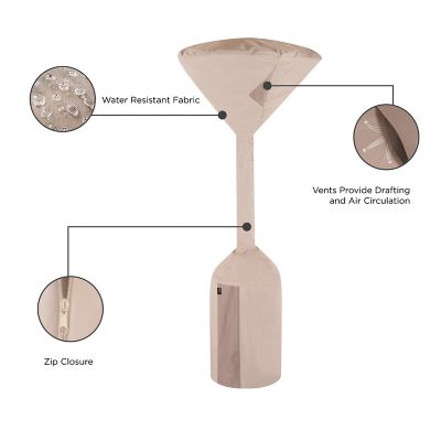 Image showing  Monterey Stand-Up Patio Heater Cover, 32 in. Diameter (Top) x 18.5 in. Diameter (Bottom) x 95 in. H, Beige