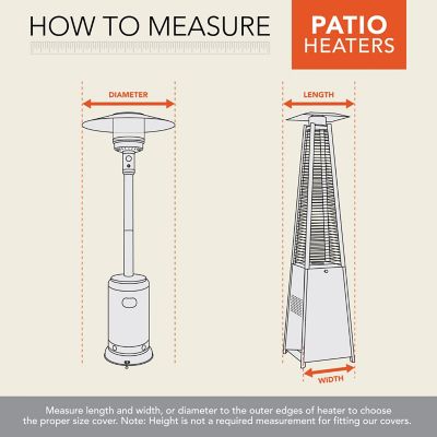 Image showing  Monterey Stand-Up Patio Heater Cover, 32 in. Diameter (Top) x 18.5 in. Diameter (Bottom) x 95 in. H, Beige