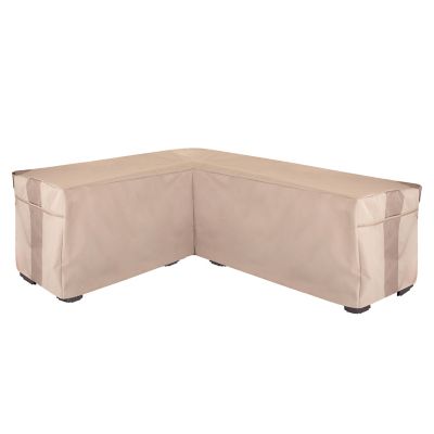 Modern Leisure Monterey Patio Sectional Lounge Set Cover, Left-Facing, 104 in. x 83 in. x 32 in. x 31 in., Beige