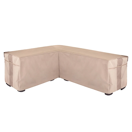 Modern Leisure Monterey Patio Sectional Lounge Set Cover, Left-Facing, 104 in. x 83 in. x 32 in. x 31 in., Beige