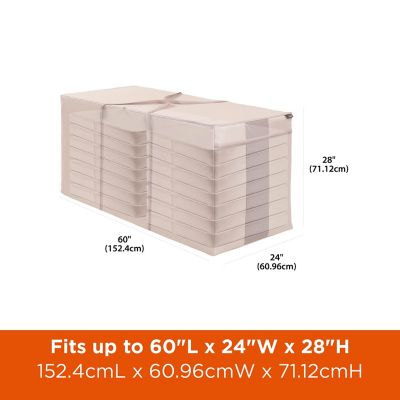 Image showing  Monterey Oversized Patio Cushion and Cover Storage Bag, 60 in. x 24 in. x 28 in., Beige