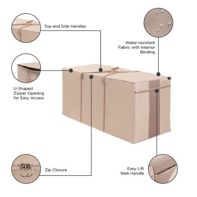 Image showing  Monterey Oversized Patio Cushion and Cover Storage Bag, 60 in. x 24 in. x 28 in., Beige