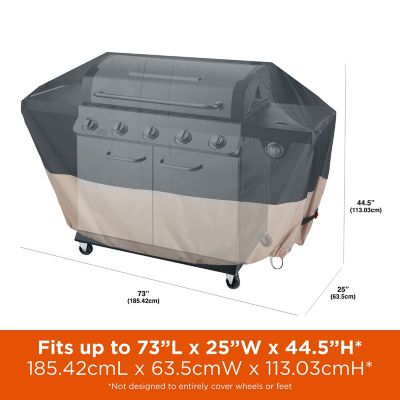 Image showing  73 in. Renaissance Ultralite Grill Cover, 73 in. L x 25 in. W x 44.5 in. H, Gray