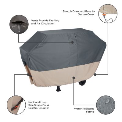 Image showing  73 in. Renaissance Ultralite Grill Cover, 73 in. L x 25 in. W x 44.5 in. H, Gray