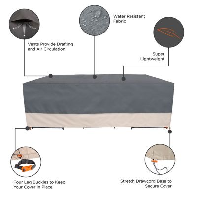 Image showing  Renaissance General Purpose Patio Furniture Cover, 140 in. x 70 in. x 35 in., Gray