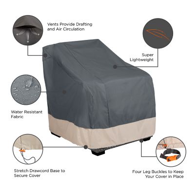 Image showing  Renaissance Ultralite Patio Lounge Chair Cover, 35 in. x 38 in. x 31 in., Gray