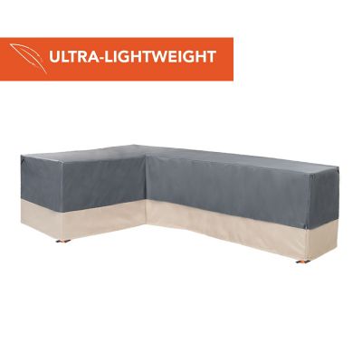 Modern Leisure Renaissance Ultralite Patio Sectional Lounge Set Cover, Left-Facing, 104 in. x 83 in. x 32 in. x 31 in., Gray