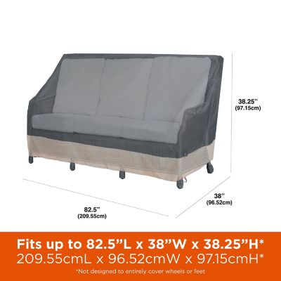 Image showing 2 th Modern Leisure Renaissance Ultralite Patio Loveseat Cover, 82.5 in. x 38 in. x 38.25 in., Gray