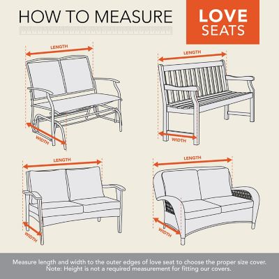 Image showing 5 th Modern Leisure Renaissance Ultralite Patio Loveseat Cover, 82.5 in. x 38 in. x 38.25 in., Gray