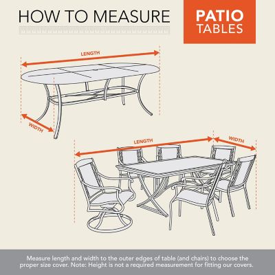 Image showing  Renaissance Rect/Oval Patio Table & Chair Set Cover, 108 in. x 64 in. x 34 in., Gray