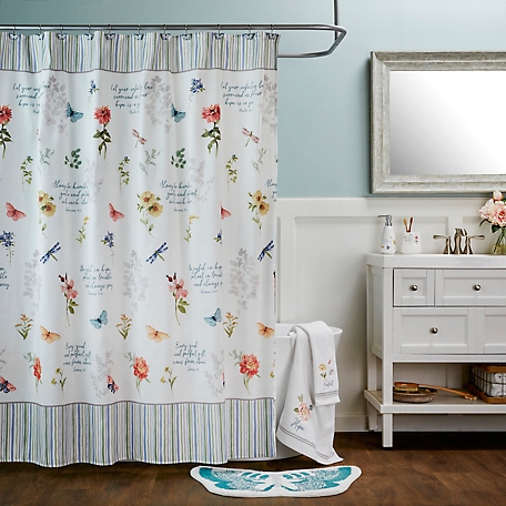 SKL Home Inspirational Meadow Fabric Shower Curtain