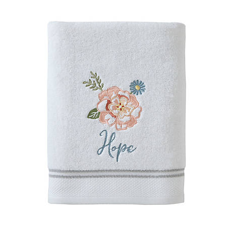 Cow Calf with Flower-Filled Wheelbarrow COTTON DISH TOWEL TEA TOWEL EMBROIDERED 