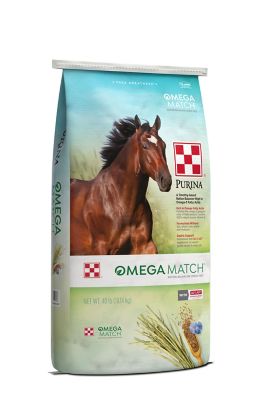 Purina Omega Match Ration Balancing Horse Feed, 40 lb.