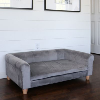 Image showing  42-In. Elegant Faux-Velvet Rectangle Pet Bed for Medium and Large Dogs