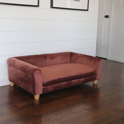 Image showing  42-In. Elegant Faux-Velvet Rectangle Pet Bed for Medium and Large Dogs
