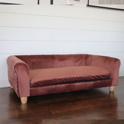 Image showing  42-In. Elegant Faux-Velvet Rectangle Pet Bed for Medium and Large Dogs