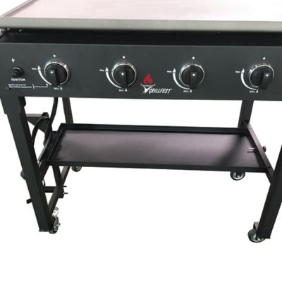 Image showing  4-Burner Propane Gas Flat Top Griddle, 790 sq. in., Black