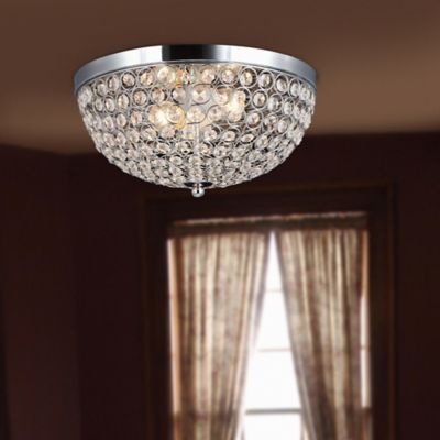 Elegant Designs 2-Light Elipse Crystal Flush-Mount Ceiling Light