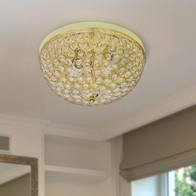 Elegant Designs 2-Light Ellipse Crystal Flush-Mount Ceiling Lights