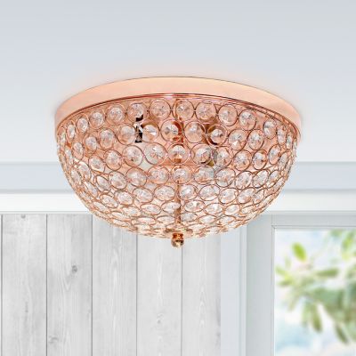 Image showing  2-Light Crystal Flush-Mount Ceiling Lights, 2 pc., FM1000-RGD-2PK