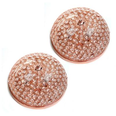 Image showing  2-Light Crystal Flush-Mount Ceiling Lights, 2 pc., FM1000-RGD-2PK