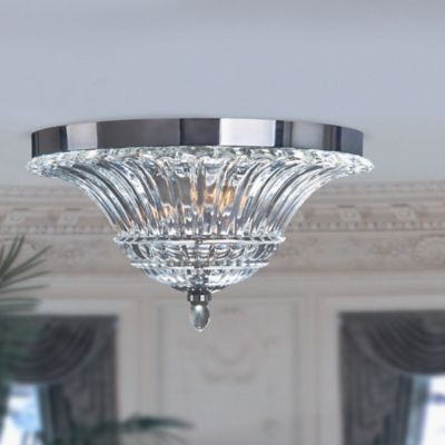 Elegant Designs 2-Light Glacier Petal Flush-Mount Glass Ceiling Light