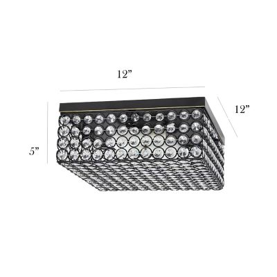 Image showing  2-Light Elipse Square Flush-Mount Light, Restoration Bronze