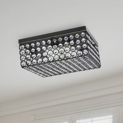 Image showing  2-Light Elipse Square Flush-Mount Light, Restoration Bronze